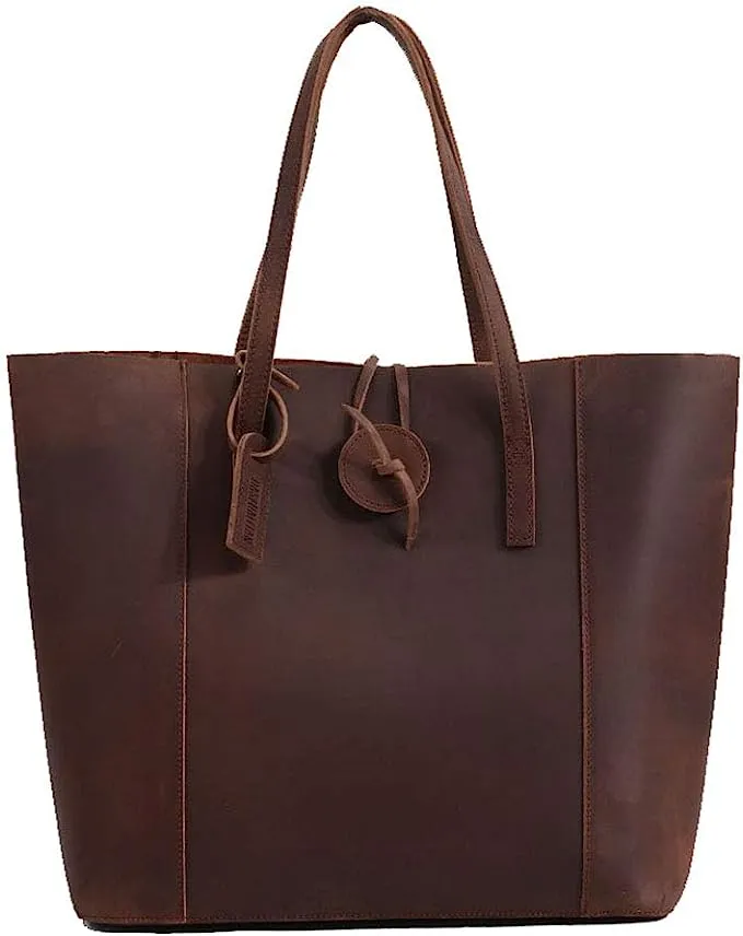 Women's Hunter Leather Tote Bag