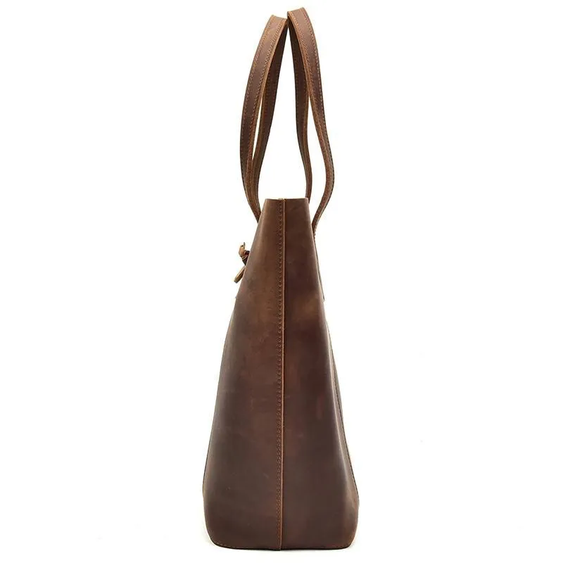 Women's Hunter Leather Tote Bag