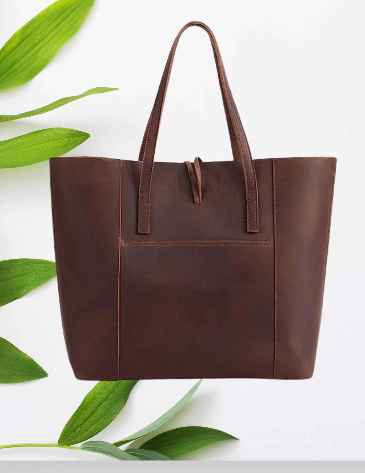 Women's Hunter Leather Tote Bag